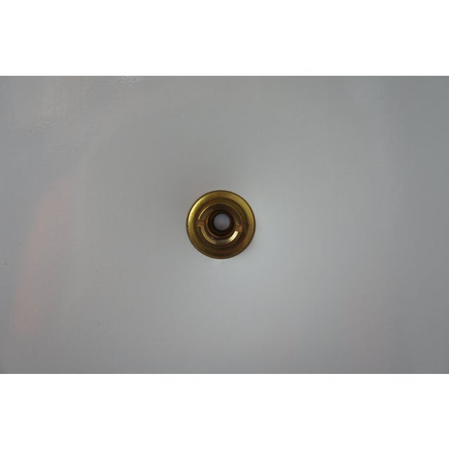 1990s Susan Curtis Mid Century Modern White Patent Leather Folding Screen Room Divider For Sale - Image 5 of 9