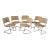 60's Chrome and Faux Leather Cantilever Side Chairs - Set of 6 For Sale