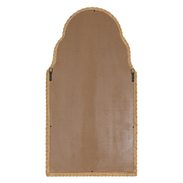 Coastal Evie Rattan Arched Wall Mirror For Sale - Image 3 of 6