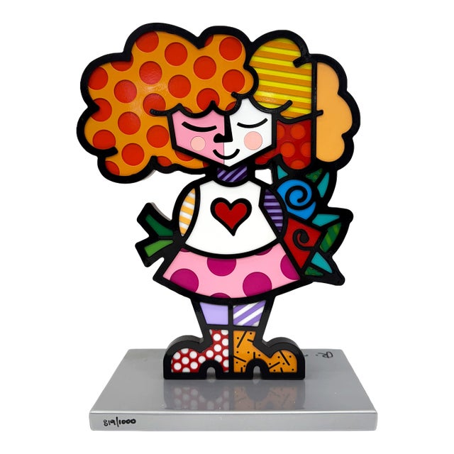 Romero Britto, Good Girl (Hand Signed Enamel on Iron Sculpture), 2006 For Sale
