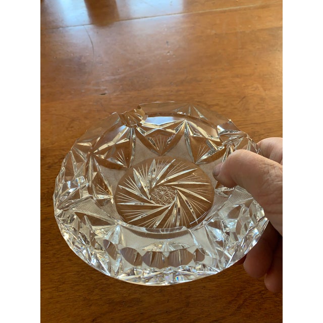 Crystal Ashtray Starburst Design Heavy For Sale In New York - Image 6 of 8