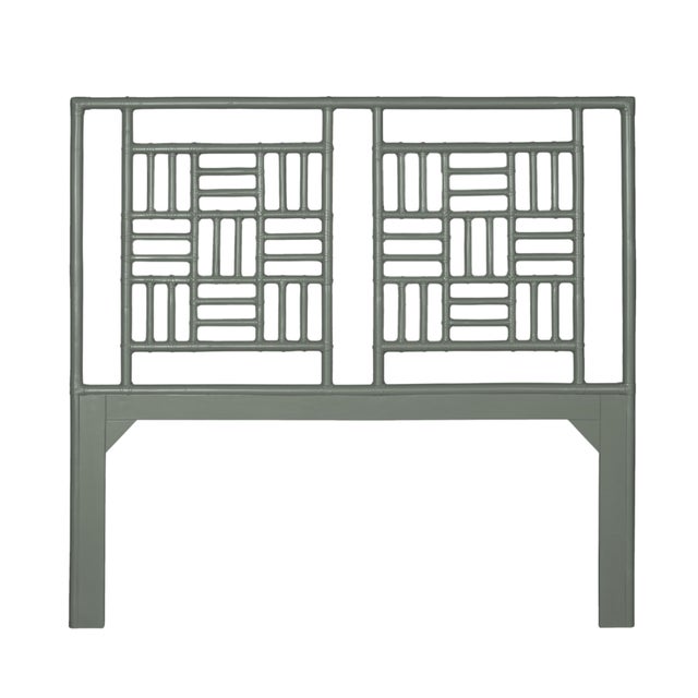 Not Yet Made - Made To Order Finn Standard Bed Queen - Evergreen For Sale - Image 5 of 12