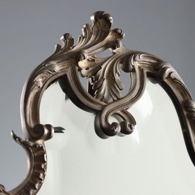 Antique Rococo Table Mirror in Bronze For Sale - Image 3 of 13