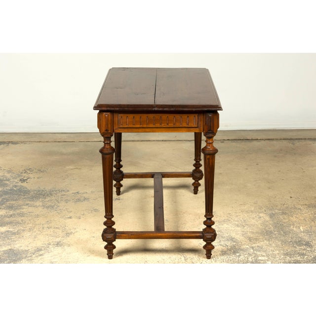 Late 19th Century French Napoleon III Walnut Writing Desk For Sale - Image 11 of 18