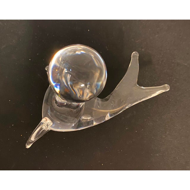 American Mid 20th Century Art Glass Seal With Ball For Sale - Image 3 of 6