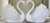 Art Nouveau Vintage White Porcelain Swan Cake Toppers - A Pair For Sale - Image 3 of 10