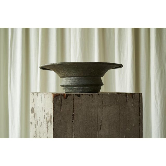 Antique Wabi Sabi Centerpiece in Verdigris Patinated Copper, 1890s For Sale - Image 6 of 11