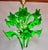 Vintage Italian Green Murano Style Hand Painted Lily Flower Chandelier Flush Mount For Sale - Image 12 of 13