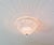 Round French Empire style faceted crystal flush mount ceiling light fixture. This domed tiered fixture features strands of...