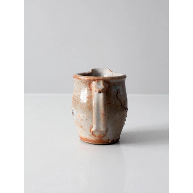 Ceramic Vintage Pottery Pitcher For Sale - Image 7 of 14