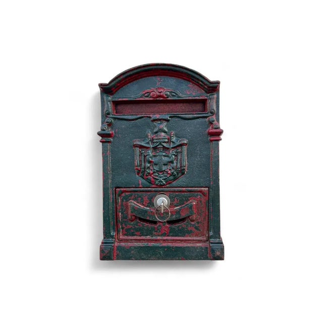 Late 19th Century French Cast Iron Post Office Mailbox , 1890s For Sale - Image 9 of 9