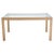 Gold Minimalist Modern Glass Inset Enamelled Frame Dining Table For Sale - Image 8 of 8