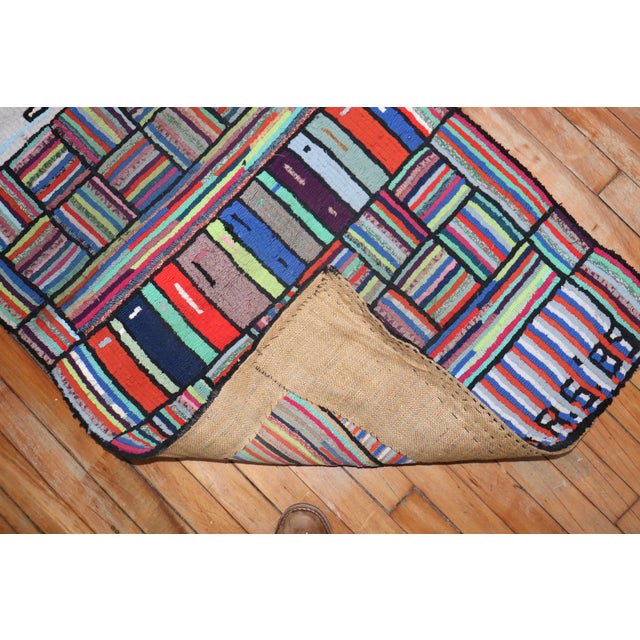 Contemporary American Hooked Runner For Sale - Image 3 of 18