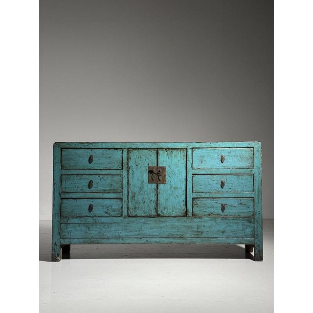 Chinese Blue Sideboard For Sale - Image 3 of 18