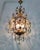 Vintage Brass Crystal Chandelier Led Ceiling Light For Sale - Image 10 of 13