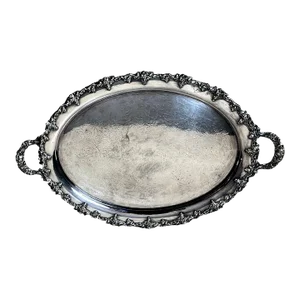 Mid 19th Century Mappin Brothers English Tray Sheffield, Victorian Style Engraved and Marked