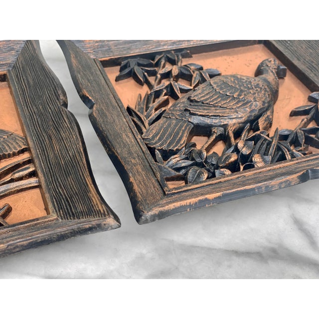 Mid-Century Coppercraft Gilded Wall Hanging Bird Plaque Sculpture - a Pair For Sale - Image 9 of 11