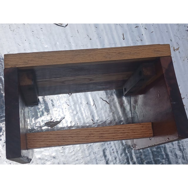 Vintage Handmade Rustic Cedar Stool For Sale - Image 10 of 10
