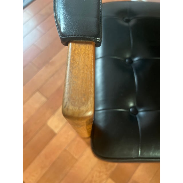 Black Set of 2 Mid-Century Modern Dining Chairs in Teak & Naugahyde by Svegards Markaryd, Sweden, Circa 1960's For Sale - Image 8 of 16
