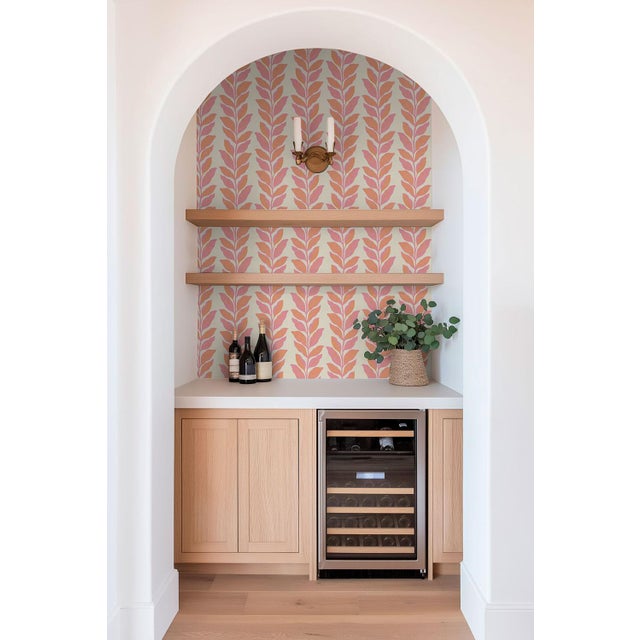 Bring a burst of joy to your walls with our Garden Leaf Stripe Wallpaper, a classic stripe reimagined with hand-painted...