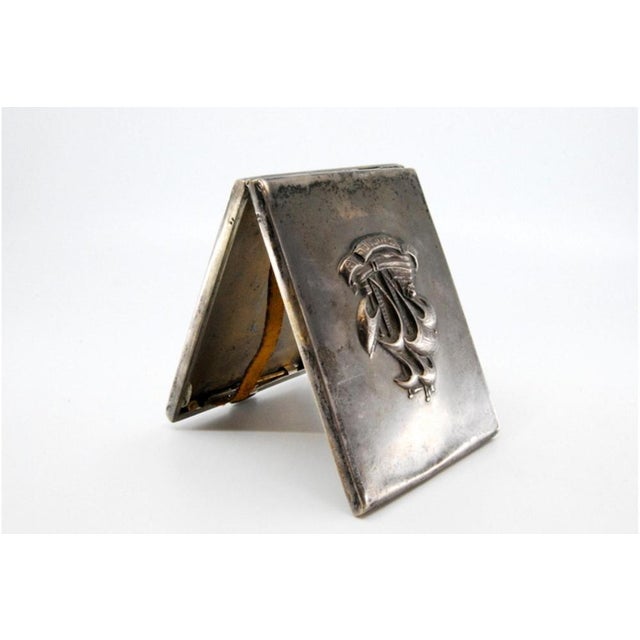 Silver Matte Silver Cigarette Case For Sale - Image 8 of 10
