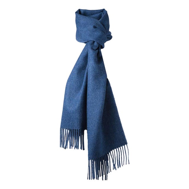 Stick & Ball Solid Alpaca Scarf - Denim For Sale