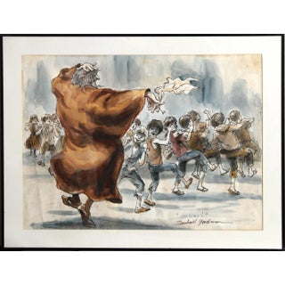 Marshall Goodman Fagin Teaching Boys to Steal, Original Illustration from Oliver Circa 1960 For Sale