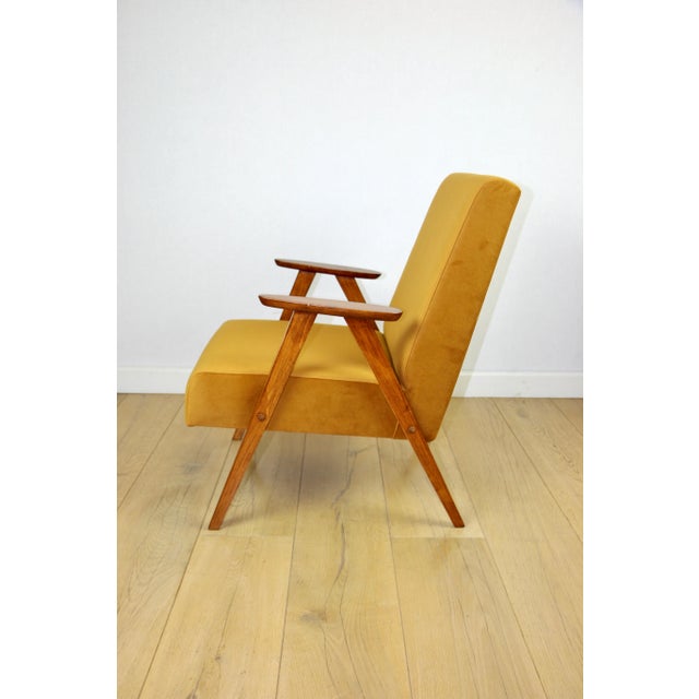 Vintage Golden Velvet Lounge Chair, 1970s For Sale - Image 3 of 12