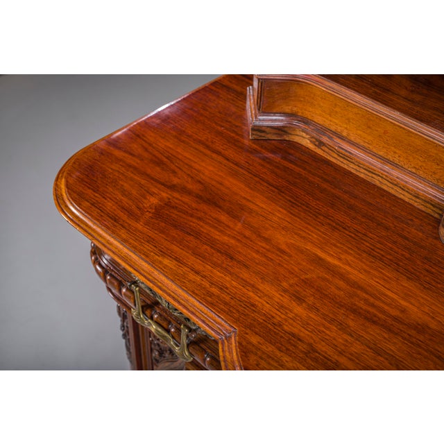 Neo-Baroque German Buffet Cabinet in Walnut & Mahogany, 1890s For Sale - Image 10 of 18