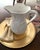 1980's Water Pitcher: White Majolica Cabbage Leaf Design Made in Portugal for Neuwirth, 8.5" HIgh For Sale - Image 12 of 14
