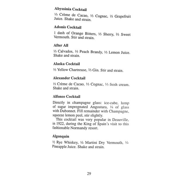 2000 - 2009 "Harry's Abc of Mixing Cocktails 369 Famous Cocktails" 2006 Macelhone, Harry For Sale - Image 5 of 9