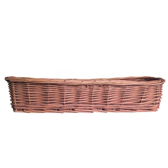 Vintage French Country Wicker Baguette Bread Basket For Sale - Image 4 of 14