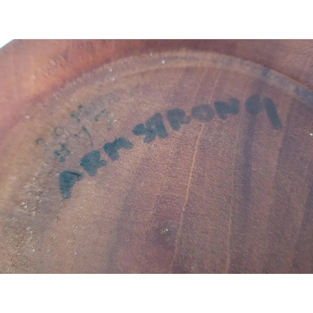 Chestnut Early 21st Century Teak and Walnut Wood Treenware Spherical Jar With Lid For Sale - Image 8 of 9