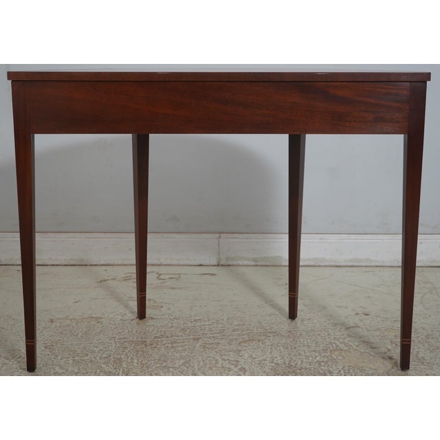 Stickley Inlaid Mahogany Colonial Williamsburg Inlaid Console Table For Sale - Image 12 of 13