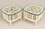 Chinoiserie Vintage Coastal Chinese Chippendale Chinoiserie Bamboo and Wicker Side Tables Ficks Reed Style - A Pair For Sale - Image 3 of 7