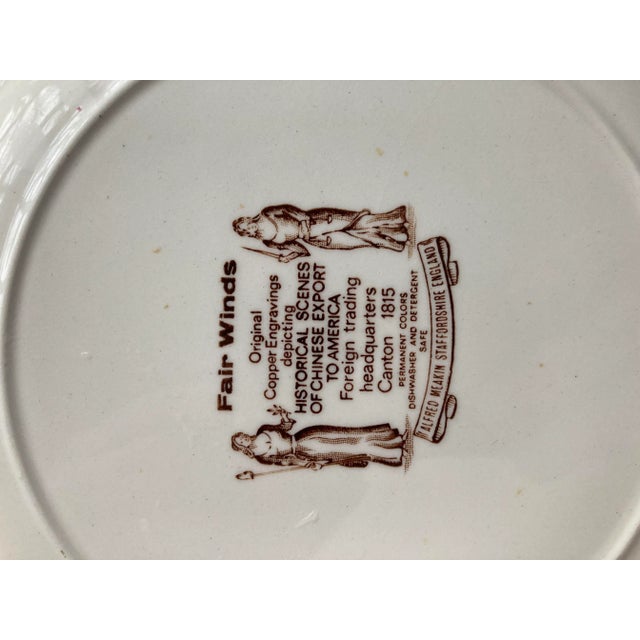 Staffordshire Vintage Fair Winds Staffordshire England Luncheon Plates- Set of 3 For Sale - Image 4 of 6