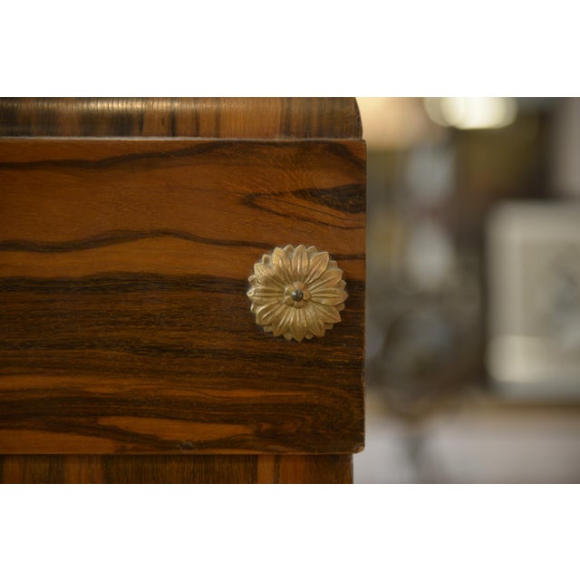 Neo-Classical Art Deco Wardrobe in Ebony Veneer, 1930s For Sale - Image 3 of 15
