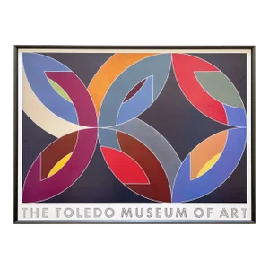 Frank Stella Vintage 1986 Modernist Lithograph Print Framed Large Museum Poster " Lac Laronge IV " 1969