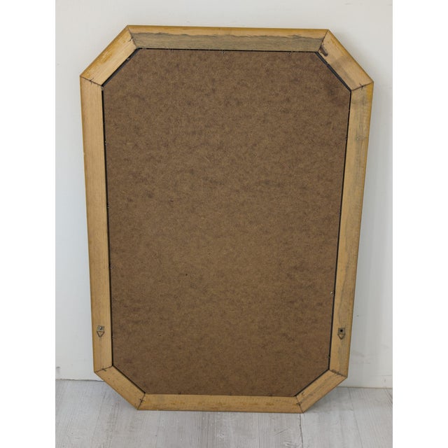 Vintage Mirror in Wooden Gilded Frame Beveled Shape, 1975 For Sale - Image 11 of 12