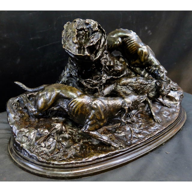 Mid 19th Century Fox Hunting, bronze by P J Mene For Sale - Image 12 of 12