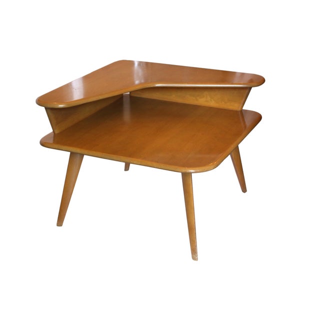 Heywood-Wakefield Corner Side Table | Chairish