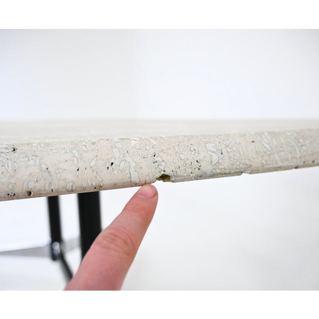 Beige Marble Dining Table by Charles and Ray Eames for Herman Miller, 1970s For Sale - Image 8 of 10