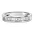 Elegant and timeless, this rhodium-plated .925 sterling silver diamond band features 0.31 carat total weight of baguette...