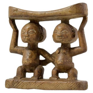 Early 20th Century Luba Figural Miniature Headrest For Sale