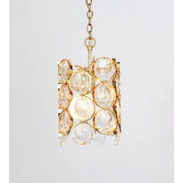 Petite German Gilded Brass Pendants by Sciolari for Palwa, 1970s, Set of 2 For Sale - Image 11 of 14