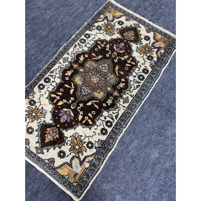 Early 21st Century Turkish Yastik Rug 1'7" x 2'11" For Sale - Image 5 of 5