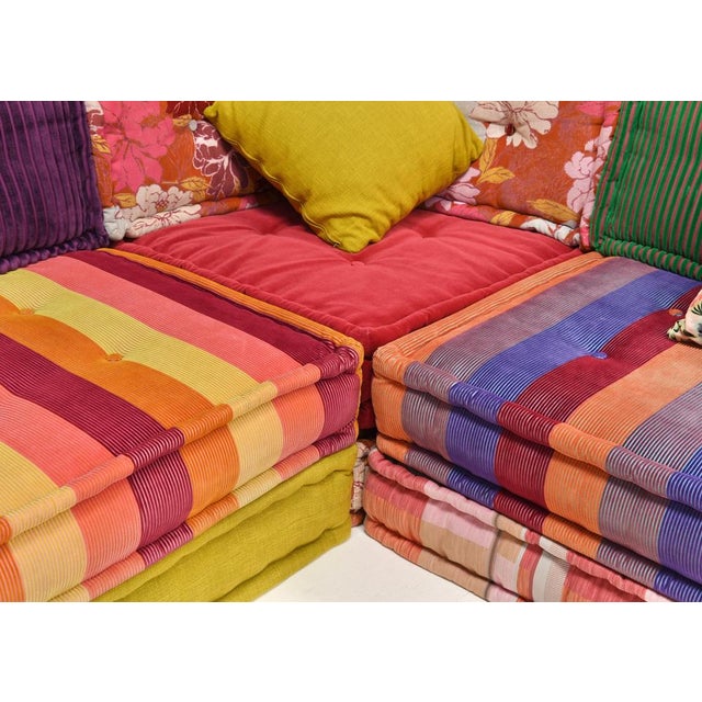 Large Mah Jong Sofa in Original Fabric attributed to Hans Hopfer for Roche Bobois, 1980s, Set of 35 For Sale - Image 18 of 18