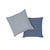Contemporary Schumacher Elias 14" Lumbar Pillow in Blue & Ivory For Sale - Image 3 of 6