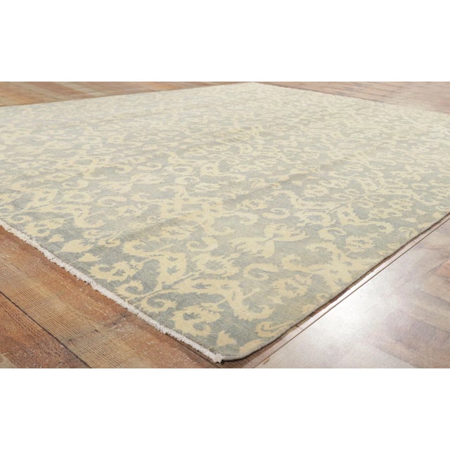 Textile Vintage Modern Ikat Rug - 08'00 X 10'02 For Sale - Image 7 of 10