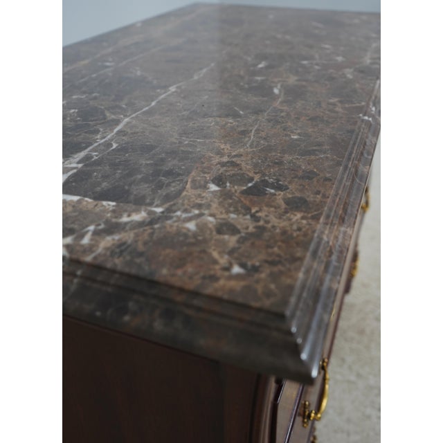 Henkel Harris Marble Top Kettle Base Mahogany Chest For Sale - Image 10 of 18